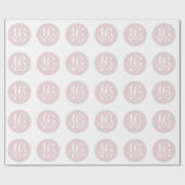 ピンクパーソナライズされたスウィート1610代の誕生日 ラッピングペーパー (フラット)