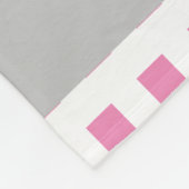 ピンクパーソナライズされたスクウェアフリースブランケット フリースブランケット (角)