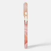 ピンクパーソナライズされたスタイリッシュの金ゴールド瑪瑙マーブル Case-Mate iPhoneケース (裏面 / 左)