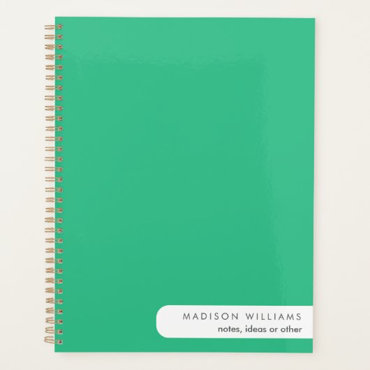 ピンクパーソナライズされたスパイラルノートブック – カスタム プランナー手帳 (正面)