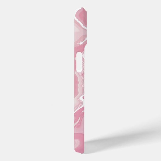 ピンクパーソナライズされたスワールモノグラム Case-Mate iPhoneケース (裏面 / 右)