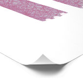 ピンクパーソナライズされたゾウの水色 ポスター (コーナー)