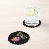 ピンクパーソナライズされたハイヒール50番目誕生日 ペーパーコースター (インサイチュ)