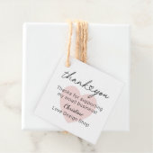 ピンクパーソナライズされたハートスモールビジネスサンキュー フェイバータグ (インサイチュ)