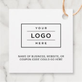 ピンクパーソナライズされたハートスモールビジネスサンキュー フェイバータグ (裏面)