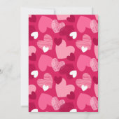 ピンクパーソナライズされたハートズバレンタインズデイブランチ 招待状 (裏面)