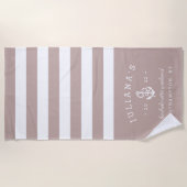 ピンクパーソナライズされたバチェロレッテ週末 ビーチタオル (正面)