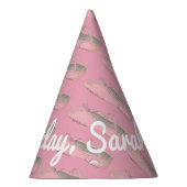 ピンクパーソナライズされたバレエ靴バレリーナ誕生日 パーティーハット (右)