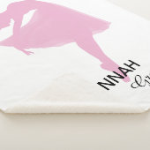 ピンクパーソナライズされたバレリナダンサーシェルパブランケット シェルパブランケット (3/4)