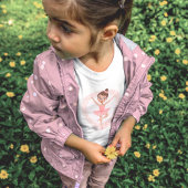 ピンクパーソナライズされたバレリーナ トドラーTシャツ