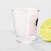 ピンクパーソナライズされたパステルショットグラスfor Mom ショットグラス (左)