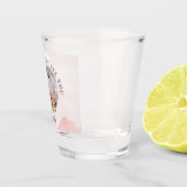 ピンクパーソナライズされたパステルショットグラスfor Mom ショットグラス (右)