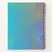 ピンクパーソナライズされたパタグラデーションーンのグラフ紙 ノートブック (裏面)