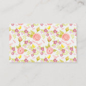 ピンクパーソナライズされたパープルフローラ母ヘルパー コーリングカード (裏面)