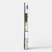 ピンクパーソナライズされたパープル白フローラ Case-Mate iPhoneケース (裏面 / 右)