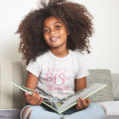 ピンクパーソナライズされたビッグシスター曲線文字 Tシャツ