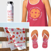 ピンクパーソナライズされたピックボール ビーチタオル