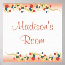 ピンクパーソナライズされたピーチアジアフローラテンプレート