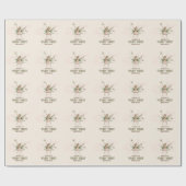 ピンクパーソナライズされたフェアリー最初の誕生日パーティー ラッピングペーパー (フラット)