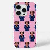 ピンクパーソナライズされたフォトコラージュ子供の誕生日 Case-Mate iPhoneケース (裏面)