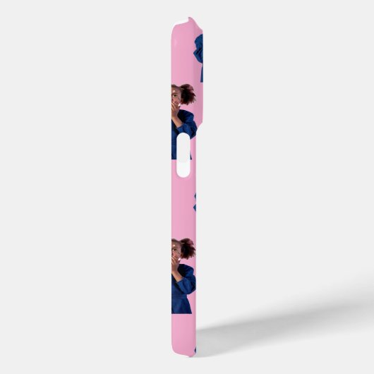 ピンクパーソナライズされたフォトコラージュ子供の誕生日 Case-Mate iPhoneケース (裏面 / 右)