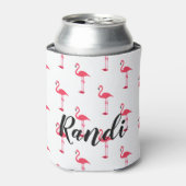 ピンクパーソナライズされたフラミンゴクーラーボックス 缶クーラー (缶正面)