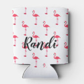 ピンクパーソナライズされたフラミンゴクーラーボックス 缶クーラー (裏面)