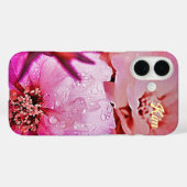 ピンクパーソナライズされたフラワーアップルiPhoneケース Case-Mate iPhoneケース (裏面 (横))