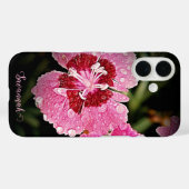 ピンクパーソナライズされたフラワーアップルiPhoneケース Case-Mate iPhoneケース (裏面 (横))