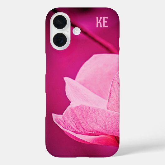 ピンクパーソナライズされたフラワーアップルiPhoneケース Case-Mate iPhoneケース (裏面)
