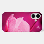 ピンクパーソナライズされたフラワーアップルiPhoneケース Case-Mate iPhoneケース (裏面 (横))