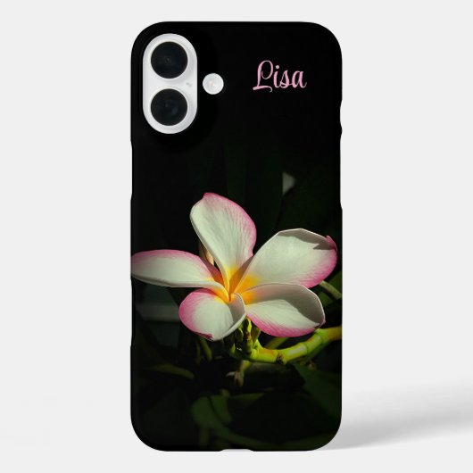 ピンクパーソナライズされたフラワーアップルiPhoneケース Case-Mate iPhoneケース (裏面)