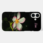 ピンクパーソナライズされたフラワーアップルiPhoneケース Case-Mate iPhoneケース (裏面 (横))