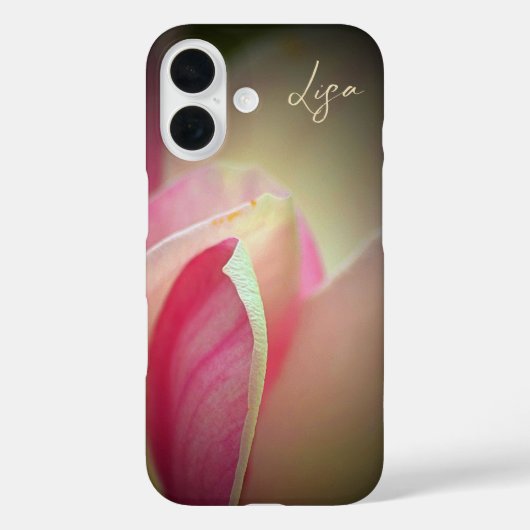 ピンクパーソナライズされたフラワーアップルiPhoneケース Case-Mate iPhoneケース (裏面)