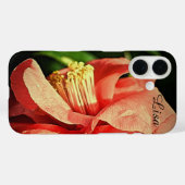 ピンクパーソナライズされたフラワーアップルiPhoneケース Case-Mate iPhoneケース (裏面 (横))