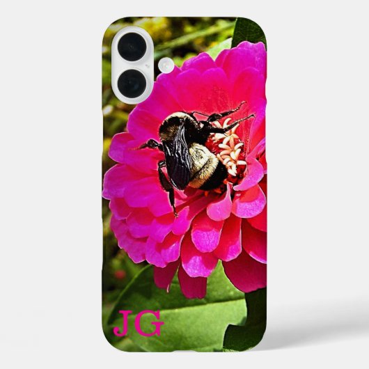 ピンクパーソナライズされたフラワーアップルiPhoneケース Case-Mate iPhoneケース (裏面)