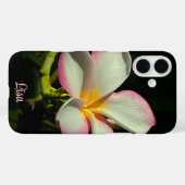 ピンクパーソナライズされたフラワーアップルiPhoneケース Case-Mate iPhoneケース (裏面 (横))