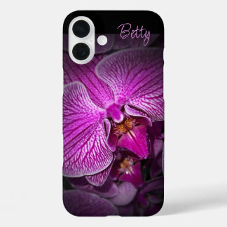 ピンクパーソナライズされたフラワーアップルiPhoneケース iPhone 16 Plusケース