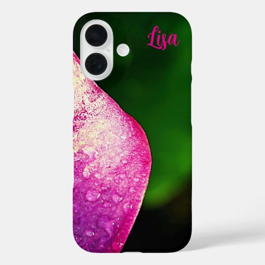 ピンクパーソナライズされたフラワーアップルiPhoneケース Case-Mate iPhoneケース (裏面)