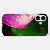 ピンクパーソナライズされたフラワーアップルiPhoneケース Case-Mate iPhoneケース (裏面 (横))