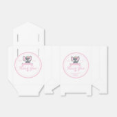 ピンクパーソナライズされたフローラかわいい象の赤ちゃんシャワー フェイバーボックス (折り畳みなし)