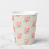 ピンクパーソナライズされたフローラガールズ卒業パーティー 紙コップ (裏面)