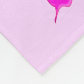 ピンクパーソナライズされたフローラセレニティ祈りの言葉ブランケット フリースブランケット (角)