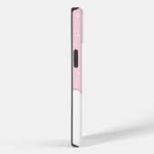 ピンクパーソナライズされたフローラ水玉模様モノグラム Case-Mate iPhoneケース (裏面 / 右)