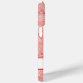 ピンクパーソナライズされたフローラ赤牡丹の花名 Case-Mate iPhoneケース (裏面 / 右)