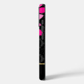 ピンクパーソナライズされたブラックと金ゴールド Case-Mate iPhoneケース (裏面 / 左)