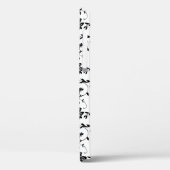 ピンクパーソナライズされたブラックダマスク Case-Mate iPhoneケース (裏面 / 左)