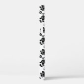 ピンクパーソナライズされたブラックダマスク Case-Mate iPhoneケース (裏面 / 右)