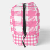 ピンクパーソナライズされたプレド化粧品バッグ ドップキット (右)