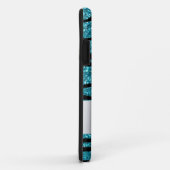 ピンクパーソナライズされたペンギンのゼブラ縞の名前 Case-Mate iPhoneケース (裏面/右)